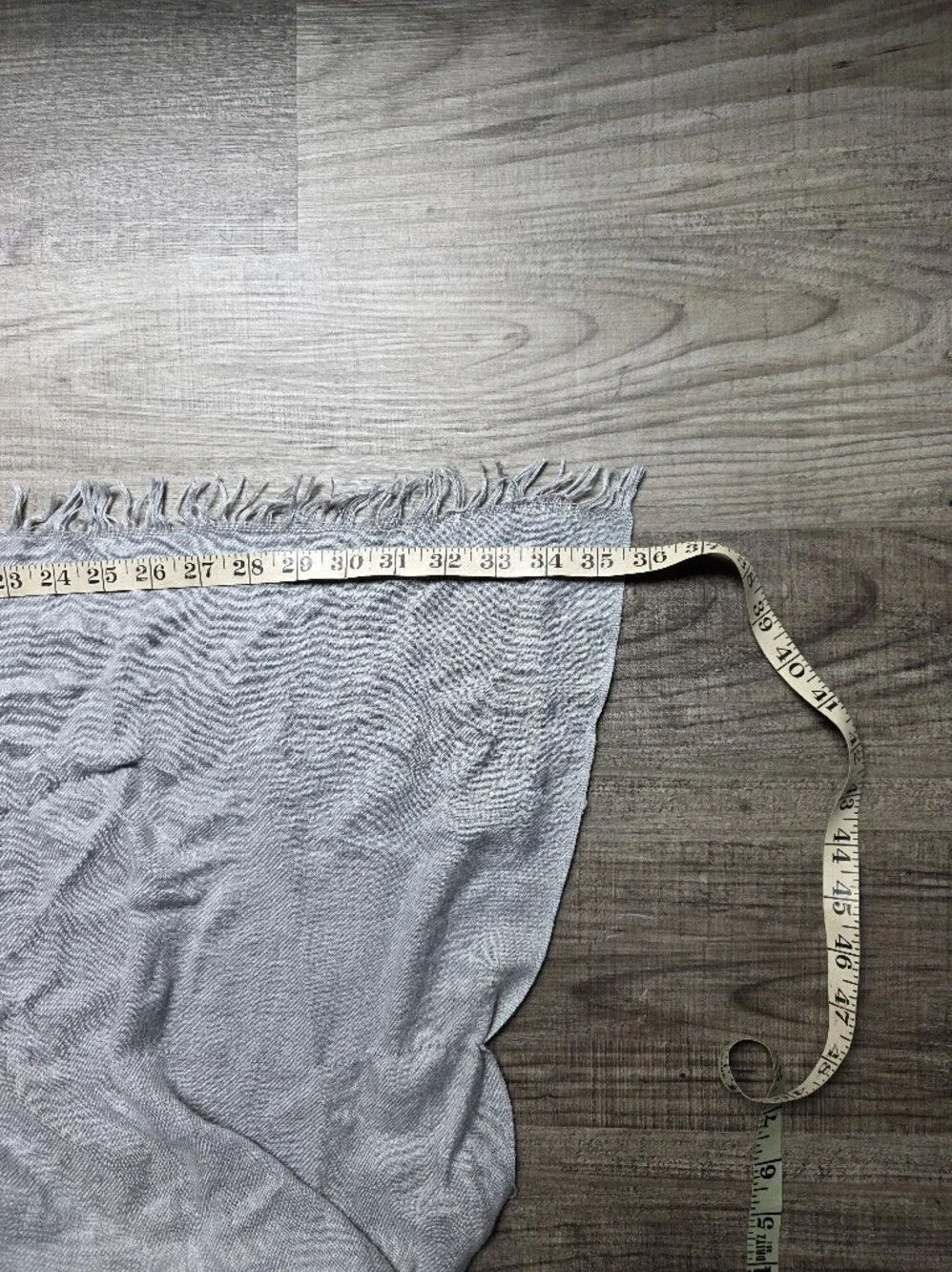 H&M Light Gray Fringed Wrap Scarf